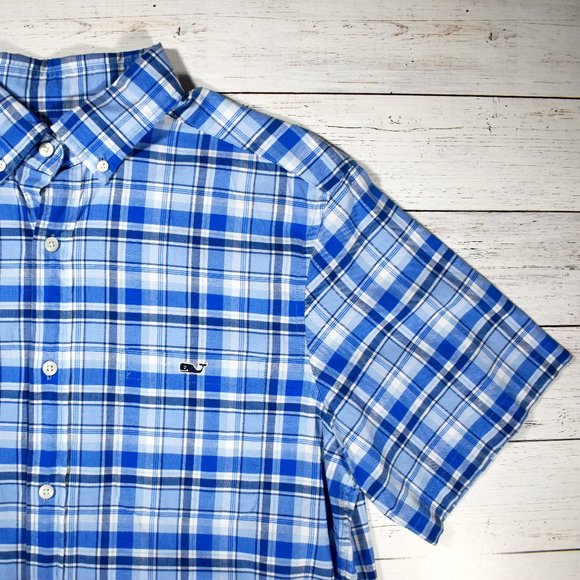 Vineyard Vines Other - Vineyard Vines Short Sleeve Tucker Shirt - Blue and White Strip - Medium